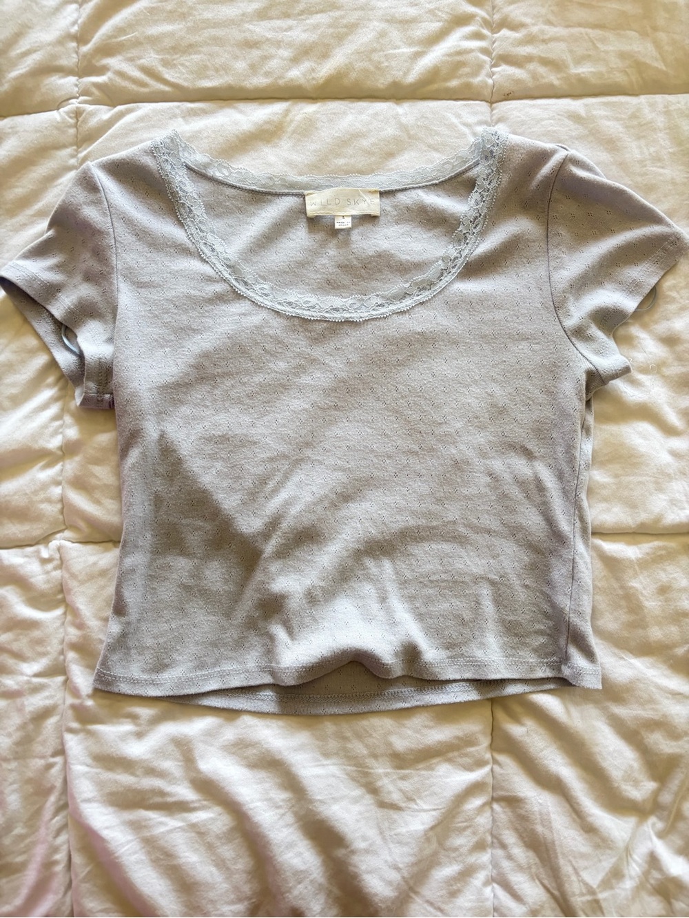 Wild Skye light blue camí laced top/ Large Size but fits like a medium/